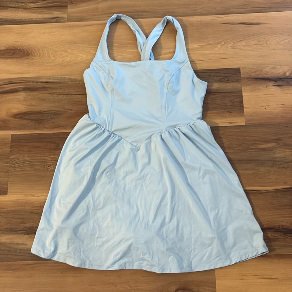 Blue size large cute active dress